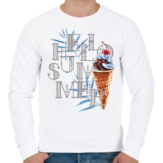 PRINTFASHION Helló nyár! - Férfi pulóver - Fehér