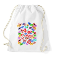 PRINTFASHION Hello Spring - Sportzsák, Tornazsák - Fehér tornazsák