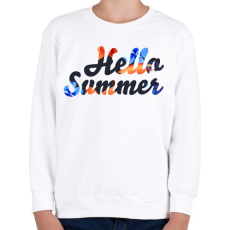 PRINTFASHION Hello Summer / Hello Nyár - Gyerek pulóver - Fehér
