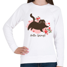 PRINTFASHION Hello tavasz - Női pulóver - Fehér női pulóver, kardigán