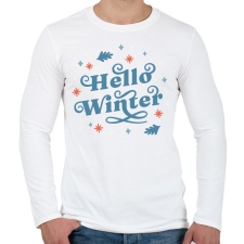 PRINTFASHION Helló tél - winter - Férfi hosszú ujjú póló - Fehér férfi póló
