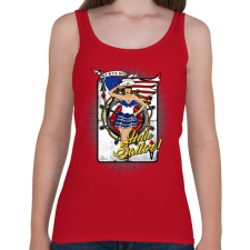 PRINTFASHION Helló tengerész - Női atléta - Cseresznyepiros női trikó