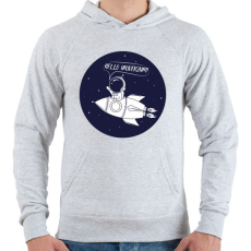 PRINTFASHION Hello univerzum! - Férfi kapucnis pulóver - Sport szürke