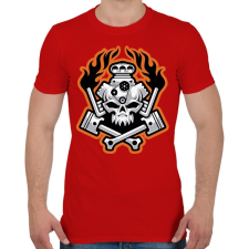 PRINTFASHION Hellride - Férfi póló - Piros férfi póló