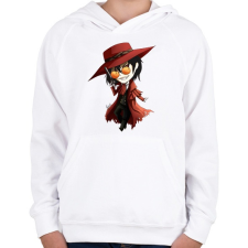 PRINTFASHION Hellsing - Gyerek kapucnis pulóver - Fehér gyerek pulóver, kardigán