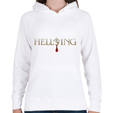 PRINTFASHION Hellsing logo - Női kapucnis pulóver - Fehér női pulóver, kardigán