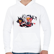 PRINTFASHION helluva boss #2 - Férfi kapucnis pulóver - Fehér