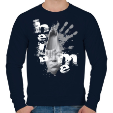 PRINTFASHION helpmeprojectwh-01 - Férfi pulóver - Sötétkék