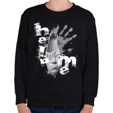 PRINTFASHION helpmeprojectwh-01 - Gyerek pulóver - Fekete gyerek pulóver, kardigán