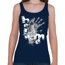 PRINTFASHION helpmeprojectwh-01 - Női atléta - Sötétkék női trikó