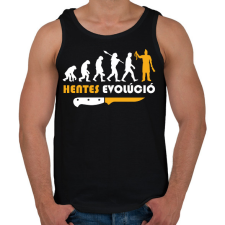 PRINTFASHION Hentes evolúció - Férfi atléta - Fekete atléta, trikó