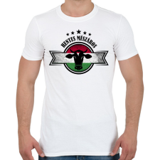 PRINTFASHION Hentes mészáros - marha - Férfi póló - Fehér férfi póló