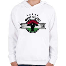 PRINTFASHION Hentes mészáros - marha - Gyerek kapucnis pulóver - Fehér