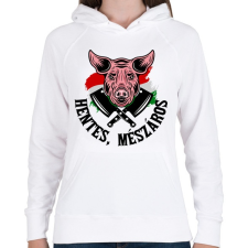 PRINTFASHION Hentes, mészáros - Női kapucnis pulóver - Fehér női pulóver, kardigán