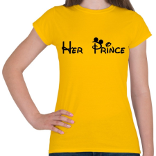 PRINTFASHION Her Prince - Női póló - Sárga női póló