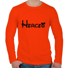 PRINTFASHION Herceg fekete felirat - Férfi hosszú ujjú póló - Narancs férfi póló