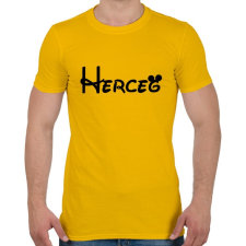 PRINTFASHION Herceg fekete felirat - Férfi póló - Sárga férfi póló