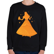 PRINTFASHION Hercegnő - Gyerek pulóver - Fekete