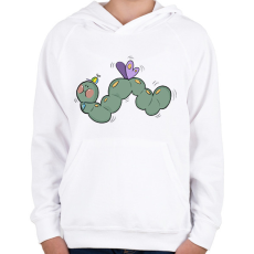 PRINTFASHION Hernyó - Gyerek kapucnis pulóver - Fehér