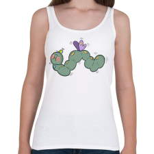 PRINTFASHION Hernyó - Női atléta - Fehér női trikó