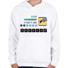 PRINTFASHION Hesoyam - Gyerek kapucnis pulóver - Fehér