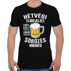 PRINTFASHION Hétvégi előrejelzés - Férfi póló - Fekete