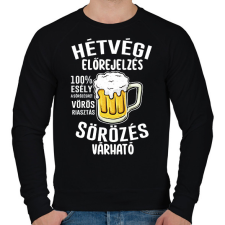 PRINTFASHION Hétvégi előrejelzés - Férfi pulóver - Fekete férfi pulóver, kardigán