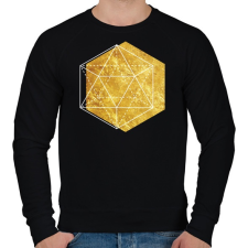PRINTFASHION Hexagonal 2 - Férfi pulóver - Fekete férfi pulóver, kardigán