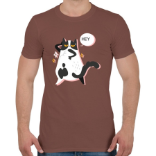 PRINTFASHION HEY - Férfi póló - Mogyoróbarna férfi póló