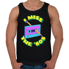 PRINTFASHION Hiányoznak a 80-as évek - Férfi atléta - Fekete atléta, trikó