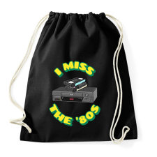 PRINTFASHION Hiányoznak a 80-as évek - Sportzsák, Tornazsák - Fekete tornazsák