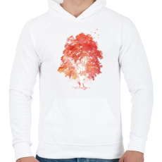 PRINTFASHION Hide and seek - Férfi kapucnis pulóver - Fehér