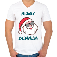 PRINTFASHION Higgy bennem! - Férfi V-nyakú póló - Fehér férfi póló