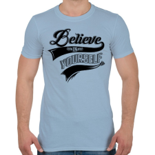 PRINTFASHION Higgy magadban! - Férfi póló - Világoskék férfi póló