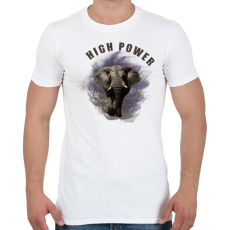 PRINTFASHION High Power - Férfi póló - Fehér