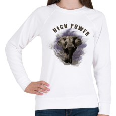 PRINTFASHION High Power - Női pulóver - Fehér