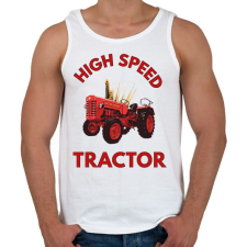 PRINTFASHION high speed tractor - Férfi atléta - Fehér atléta, trikó