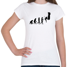 PRINTFASHION Hiking Evolution - Női póló - Fehér női póló