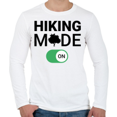 PRINTFASHION Hiking mode on! - Férfi hosszú ujjú póló - Fehér
