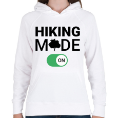 PRINTFASHION Hiking mode on! - Női kapucnis pulóver - Fehér