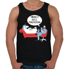 PRINTFASHION Hinned kell magadban - unikornis - Férfi atléta - Fekete