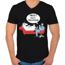 PRINTFASHION Hinned kell magadban - unikornis - Férfi V-nyakú póló - Fekete férfi póló