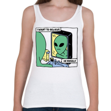 PRINTFASHION Hinni akarok magamban - Női atléta - Fehér női trikó