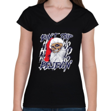 PRINTFASHION Hinni benne - Női V-nyakú póló - Fekete női póló