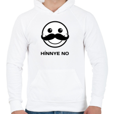 PRINTFASHION HÍNNYE NO - Férfi kapucnis pulóver - Fehér
