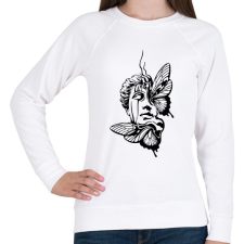 PRINTFASHION Hipe - Női pulóver - Fehér női pulóver, kardigán