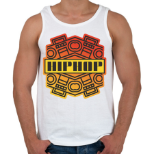 PRINTFASHION Hiphop - Férfi atléta - Fehér atléta, trikó