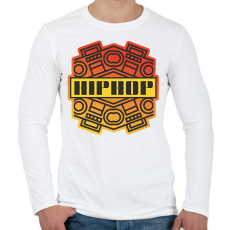 PRINTFASHION Hiphop - Férfi hosszú ujjú póló - Fehér