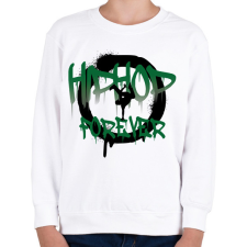 PRINTFASHION Hiphop forever - Gyerek pulóver - Fehér gyerek pulóver, kardigán