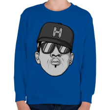 PRINTFASHION HipHop - Gyerek pulóver - Királykék gyerek pulóver, kardigán